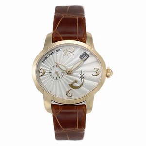 Girard Perregaux Cats Eye 18kt Yellow Gold Brown Leather Ladies Watch 80480-0-51-1151
