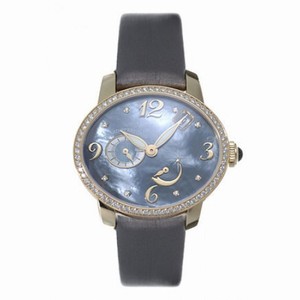 Girard Perregaux Cats Eye Diamond 18kt Yellow Gold Brown Satin Ladies Watch 80480-D51-A261-KK2