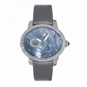 Girard Perregaux Cats Eye Diamond 18kt White Gold Grey Satin Ladies Watch 80480-D53-A261-KK2