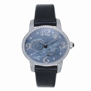 Girard Perregaux Cats Eye Diamond 18kt White Gold Black Satin Ladies Watch 80480-D53-P661-JK6