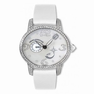 Girard Perregaux Cats Eye Diamond 18kt White Gold White Satin Ladies Watch 80480-D53-P762-KK7
