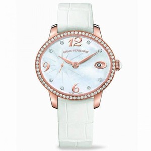 Girard Perregaux Cat's Eye Automatic White Dial Ladies Watch 80484-D52-A761-BK7A