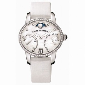 Girard Perregaux Cats Eye Mother of Pearl Diamond 18K White Gold Automatic Ladies Watch 80485D53A761-KK7A