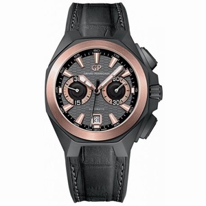 Girard Perregaux Chrono Hawk Grey Dial Black Crocodile Leather Men's Watch 49970-34-232-BB6A