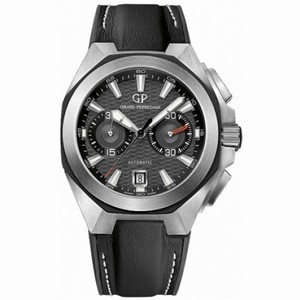 Girard Perregaux Chrono Hawk Automatic Grey Dial Black Leather Men's Watch 49970-11-231-HD6A