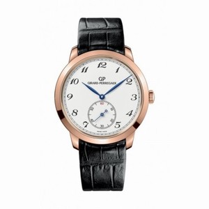 Girard Perregaux GP 1966 White Dial 18kt Pink Gold Black Leather Men's Watch 49534-52-711-BK6A