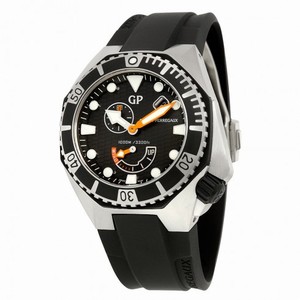 Girard Perregaux Sea Hawk Black Dial Black Rubber Automatic Men's Watch 49960-19-631-FK6A