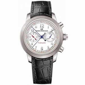 Girard Perregaux Sport Classique Foudroyante White Dial Black Leather Automatic Men's Watch 90240-11-811-BA6A