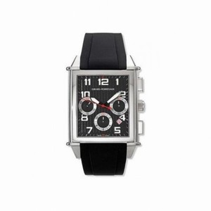 Girard Perregaux Vintage 1945  Chronograph Automatic Black Dia Black Rubber Men's Watch 25840-11-611-FK6A