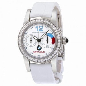Girard Perregaux White Dial Chronograph Diamond Automatic Ladies Watch 80440D11A712-CB7A