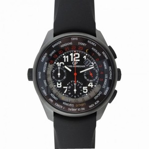 Girard Perregaux WW.TC Oro Negro Black Dial Chronograph Titanium Black Rubber Men's Watch 49820-32-650-FK6A