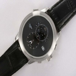 Glashutte Pano Edition Panomaticchrono 90-03-05-13-04 Black Cow Leather Strap 40mm Watch