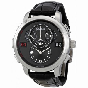 Glashutte PanoMaticCounter XL Black Dial  Automatic Men's Watch 96-01-02-02-04
