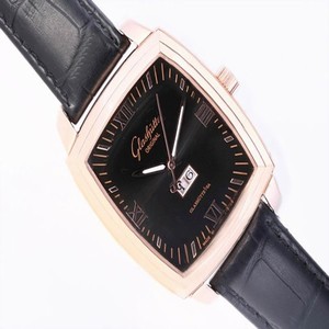 Glashutte Senator Karree Panorama Date 39-42-54-52-05 Automatic Rectangle Black Dial Watch