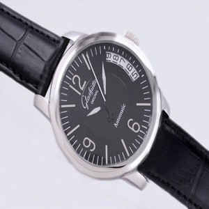 Glashutte Senator Sixties 39-52-04-02-04 44mm Black Dial Automatic Watch