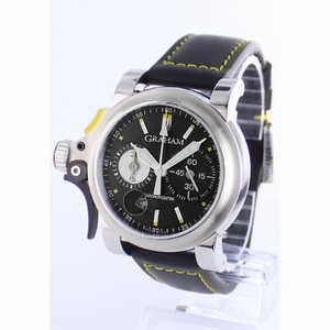 Graham Chronofighter Black Dial Black Leather Men's Watch 2TRAS.B01A.L95B