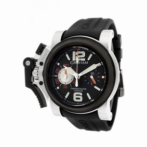 Graham Chronofighter Black Dial Black Rubber Men's Watch 2OVBV.B07A.K10