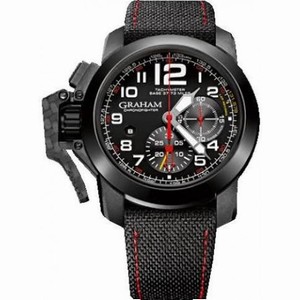 Graham Chronofighter Oversize Superlight Isle of Man Chronograph Black Dial Black Techno Fabric Men's Watch 2CCBKB07AT19N