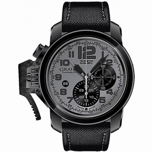 Graham Chronofighter Oversize Superlight Isle of Man Chronograph Grey Dial Black Techno Fabric Men's Watch 2CCAUS01A
