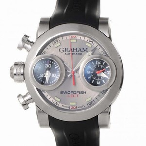 Graham Swordfish Silver Dial Black Rubber Men's Watch 2SWBS.S09L.K58S