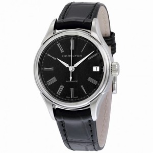 Hamilton Classic Valiant Black Dial Black Leather Ladies Watch H39415734
