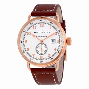 Hamilton Khaki Navy Pioneer Automatic Silver Dial Brown Leather Men's Watch H77745553