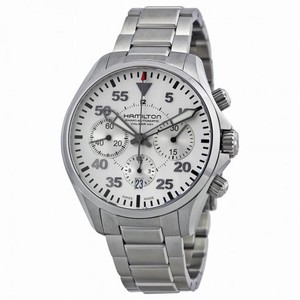 Hamilton Khaki Pilot Automatic Chronograph Silver Dial Stainless Steel Men's Watch H64666155