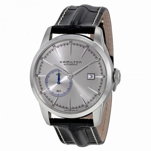 Hamilton Railroad Automatic Silver Grey Dial Black Leather Men's Watch H40515781
