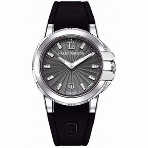 Harry Winston Ocean Sport Diamond Zalium Black Rubber Ladies Watch OCSQHD36ZZ002