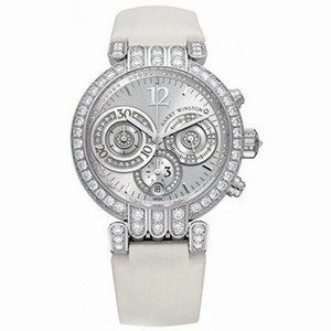 Harry Winston Premier Chronograph Diamond Silver Dial White Gold Ladies Watch PREACH39WW001