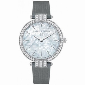 Harry Winston Premier Diamond Mother of Pearl Dial White Gold Ladies Watch PRNQHM36WW001
