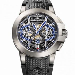 Harry Winston Project Z Skeleton Dial Zalium Automatic Limited Edition Men's Watch OCEACH44ZZ004