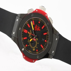 Hublot 2010 Novelties Red Devil Bang II 501.PM.1680.RX.YCM09 Automatic 44.5mm Black Dial Watch