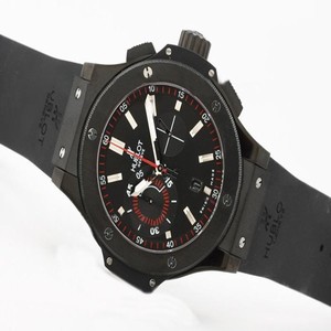 Hublot Big Bang 44mm 301.CM.131.RX.LUN06 Midsize Round Black Rubber Strap Watch