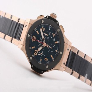 Hublot Big Bang 44mm 301.PL.500.RX 18K Gold Case Stainless Steel with 18k Gold Bezel Mens Watch