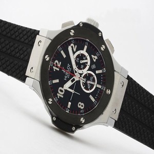Hublot Big Bang 44mm 301.SX.130.RX Black Rubber Strap Round Black Dial Watch