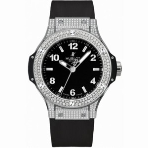 Hublot Big Bang Black Dial Black Rubber Ladies Watch 361.SX.1270.RX.1704