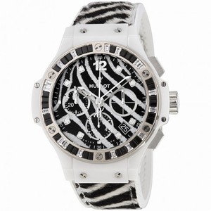 Hublot Big Bang Zebra Diamond Dial 18kt White Gold Chronograph Ladies Watch 341HW7517VR1975