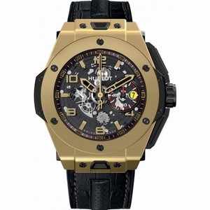 Hublot Big Bang Ferrari Skeleton Dial 18K Yellow Gold Automatic Men's Watch 401.MX.0123.VR