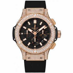Hublot Big Bang Gold Dial Black White Diamonds Men's Luxury Watch 301.PX.1180.RX.1704