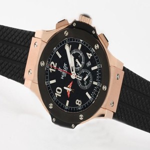 Hublot Big Bang Gold Mat 301.PL.500.RX 44.5mm Black Dial Rose Gold Case Watch