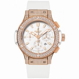 Hublot Big Bang Gold White Dial Chronograph Diamond Men's Watch 301PE2180RW1704