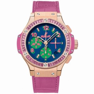 Hublot Big Bang Pop Art Yellow Gold Rose Pink Leather Men's Watch 341.VP.5199.LR.1933.POP14