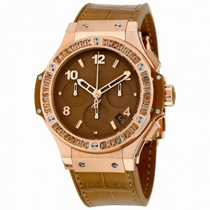 Hublot Big Bang Tutti Frutti Tan Dial Chronograph 18kt Rose Gold Unisex Watch 341PA5390LR1918
