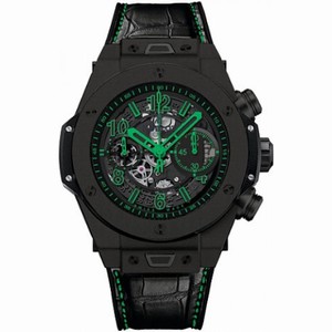 Hublot Big Bang Unico Green Black Ceramic Dial Black Men's Sports Watch 411.CI.1190.LR.ABG14