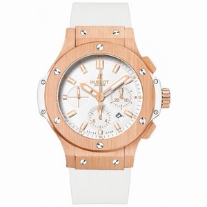 Hublot Big Bang White Dial 18kt Rose Gold Case Chronograph Men's Watch 301-PE-2180-RW