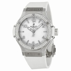 Hublot Big Bang White Dial Diamond Bezel White Rubber Unisex Watch 361.SE.2010.RW.1104