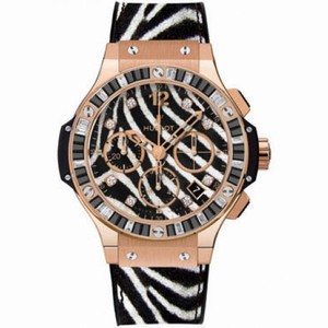 Hublot Big Bang Zebra Diamond Dial 18kt Rose Gold Chronograph Ladies Watch 341PX7518VR1975