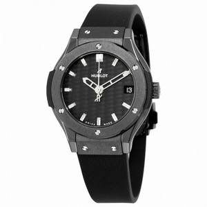 Hublot Classic Fusion Black Carbon Fiber Dial Ladies Watch 581.CM.1770.RX