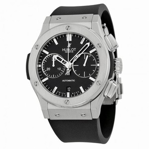 Hublot Classic Fusion Black Dial Titanium BLack Rubber Men's Watch 521NX1170RX